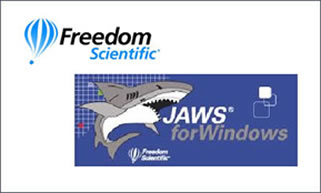 image comprising the Freedom Scientific and JAWS logos